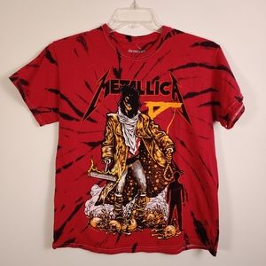 black and red metallica shirt